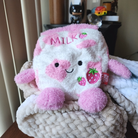 NWT BumBumz Strawberry Milk Plush - Picture 1 of 3